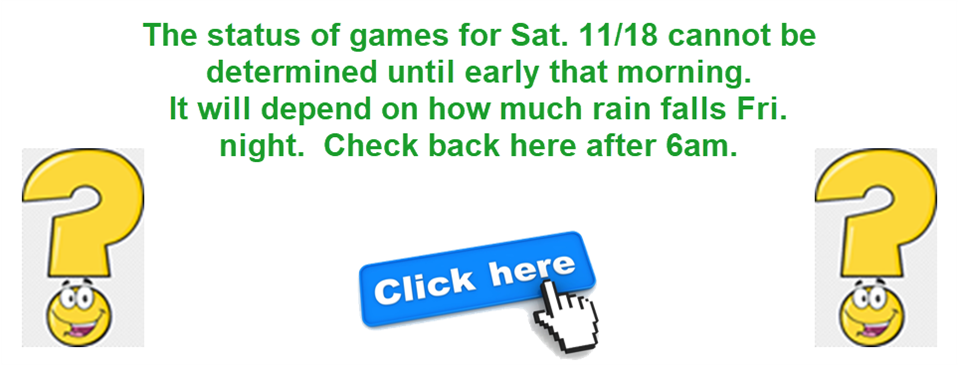 Fields Closed by CRPD; games cancelled
